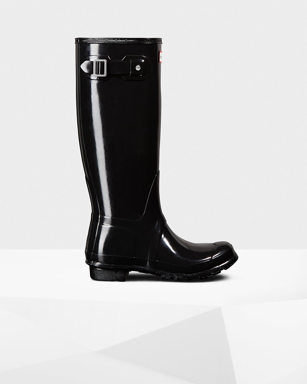 Botas de Lluvia Altas Hunter Mujer - Original Gloss - Negros - UBLEVSJ-80